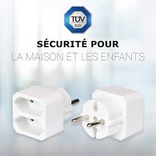 Bloc Multiprise Électrique 3x avec Sécurité Enfant - 1100W