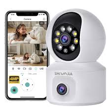 Caméra de Surveillance WiFi Intérieure SHIWOJIA 2K 4MP PTZ 360°