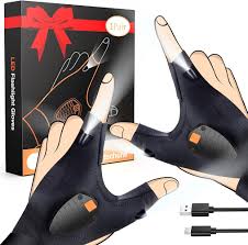 Gants de Pêche LED Rechargeables USB