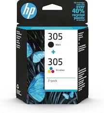 Pack de 2 Cartouches d'Encre HP 305 - Couleurs + Noir