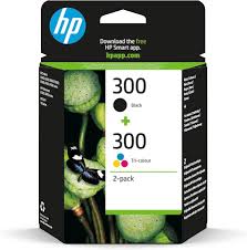 Pack de 2 Cartouches d'Encre HP 300 - Noir et Couleurs