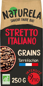 Café Grains Bio Stretto Italiano - 250g NATURELA